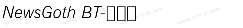 NewsGoth BT字体转换